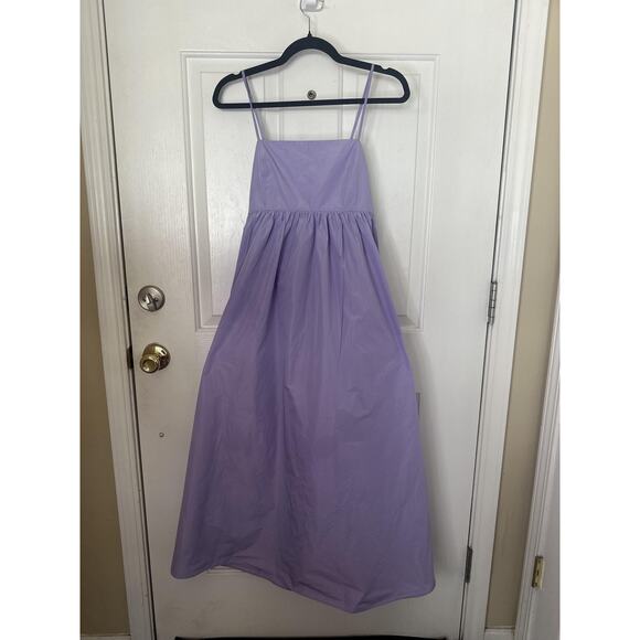 Banana Republic Dress Womens 10 Purple Rose Empire Maxi Square Neck Boho Resort - Picture 5 of 10